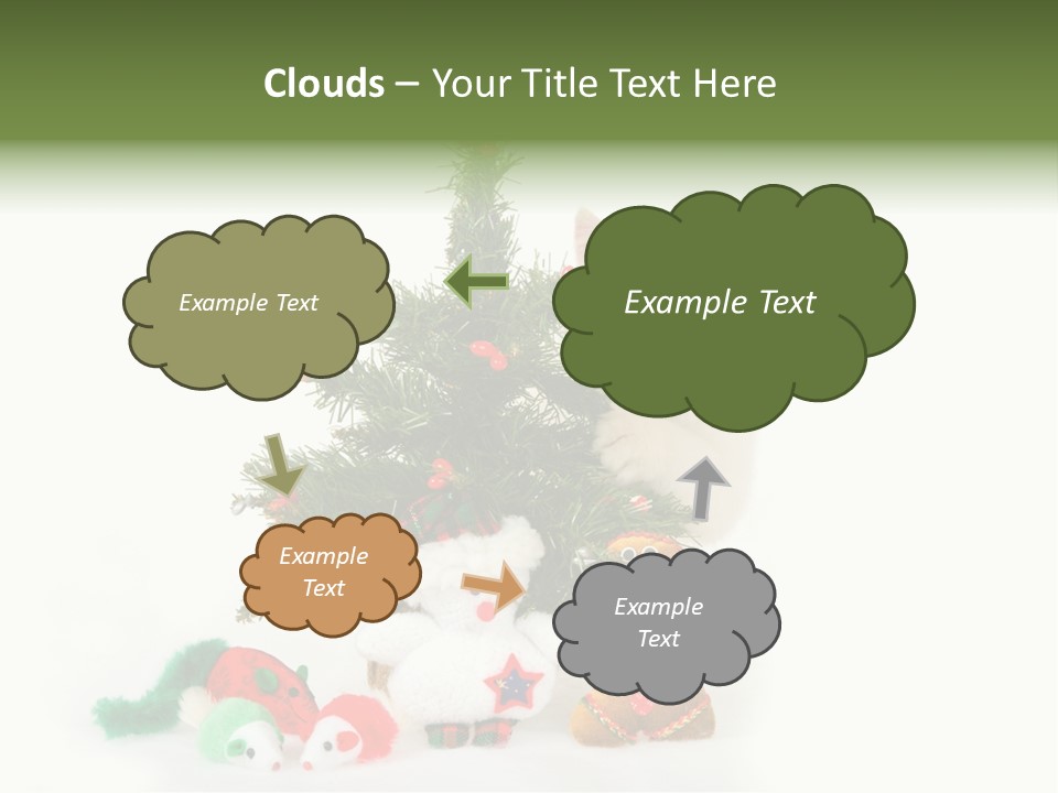 Snow Cats Tree PowerPoint Template