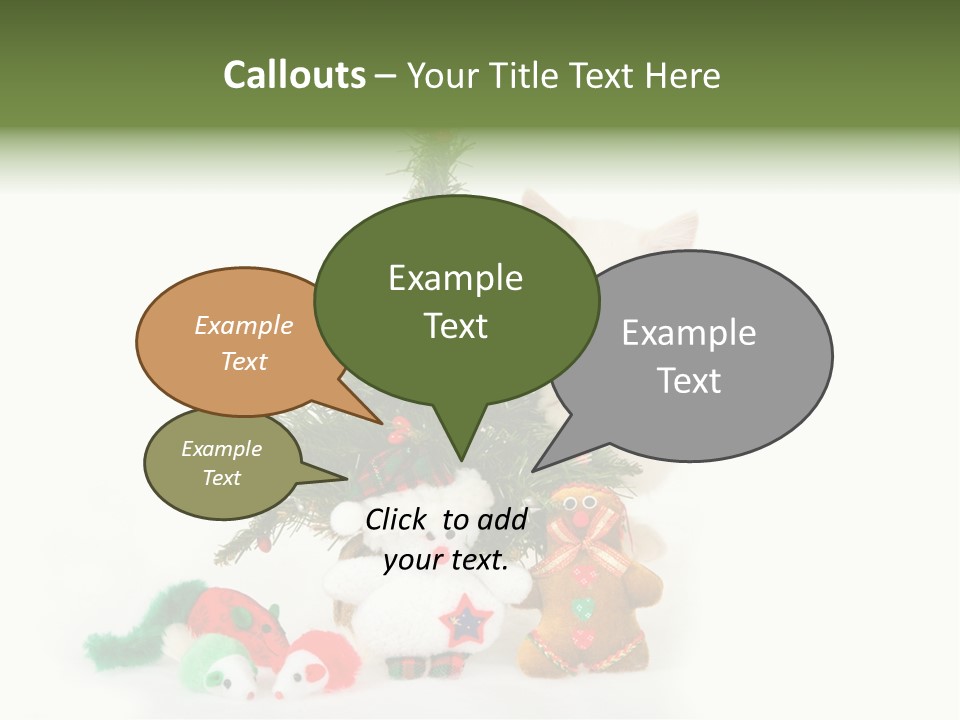 Snow Cats Tree PowerPoint Template