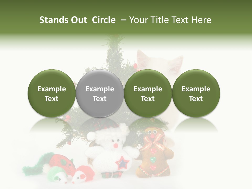 Snow Cats Tree PowerPoint Template