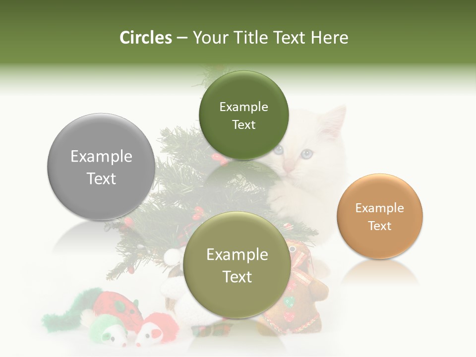 Snow Cats Tree PowerPoint Template