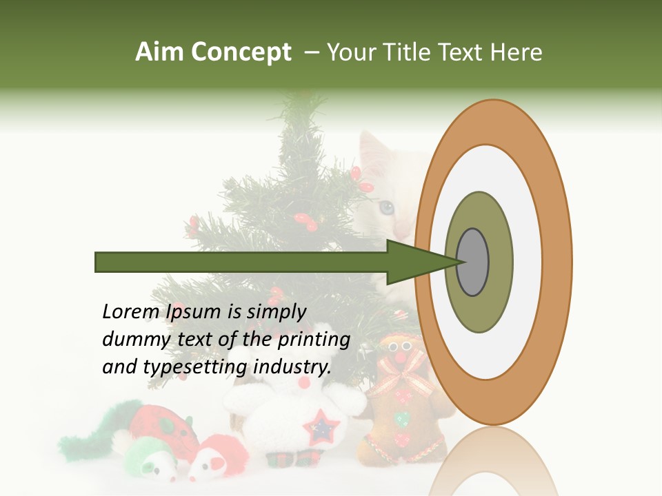 Snow Cats Tree PowerPoint Template