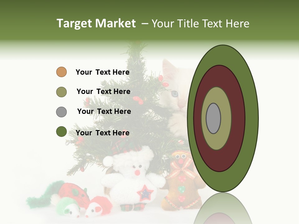 Snow Cats Tree PowerPoint Template