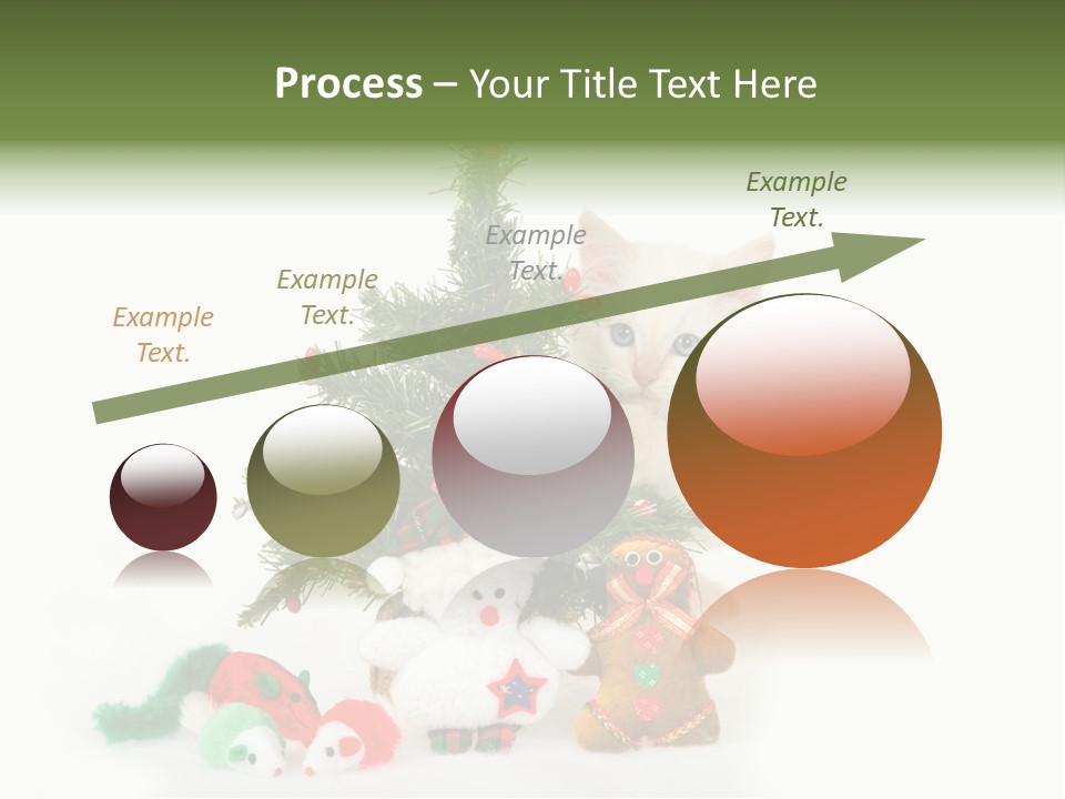 Snow Cats Tree PowerPoint Template