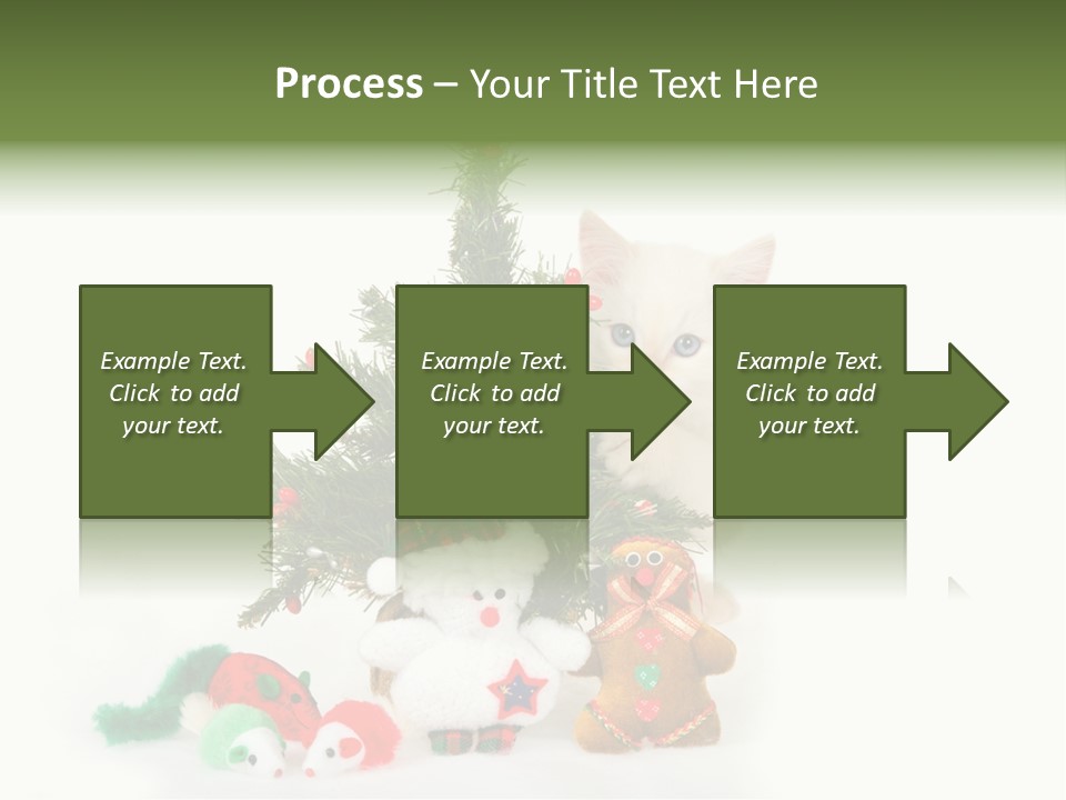 Snow Cats Tree PowerPoint Template