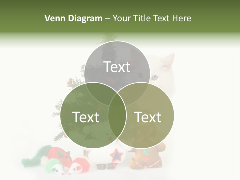 Snow Cats Tree PowerPoint Template