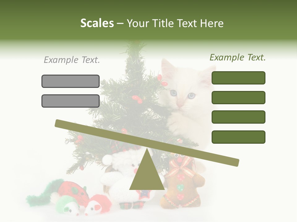 Snow Cats Tree PowerPoint Template