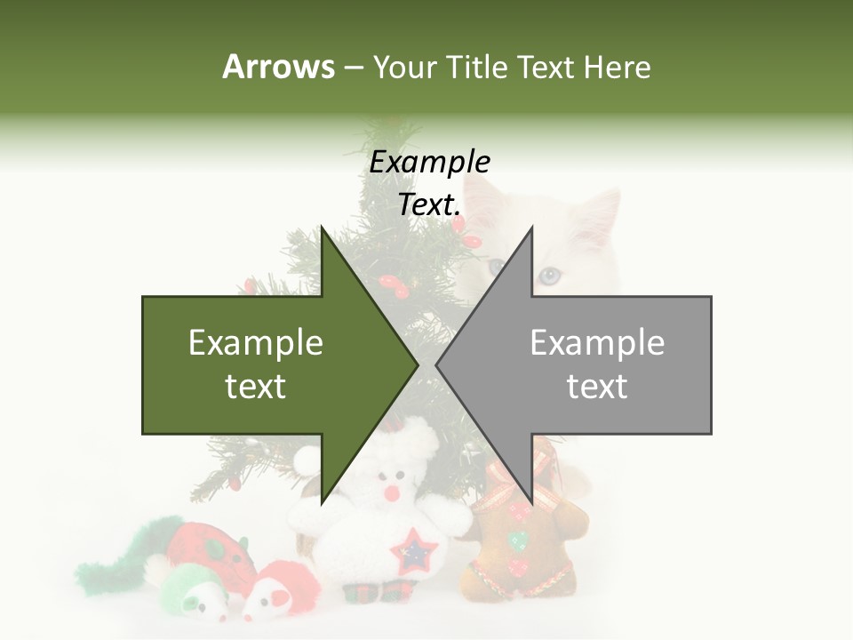 Snow Cats Tree PowerPoint Template