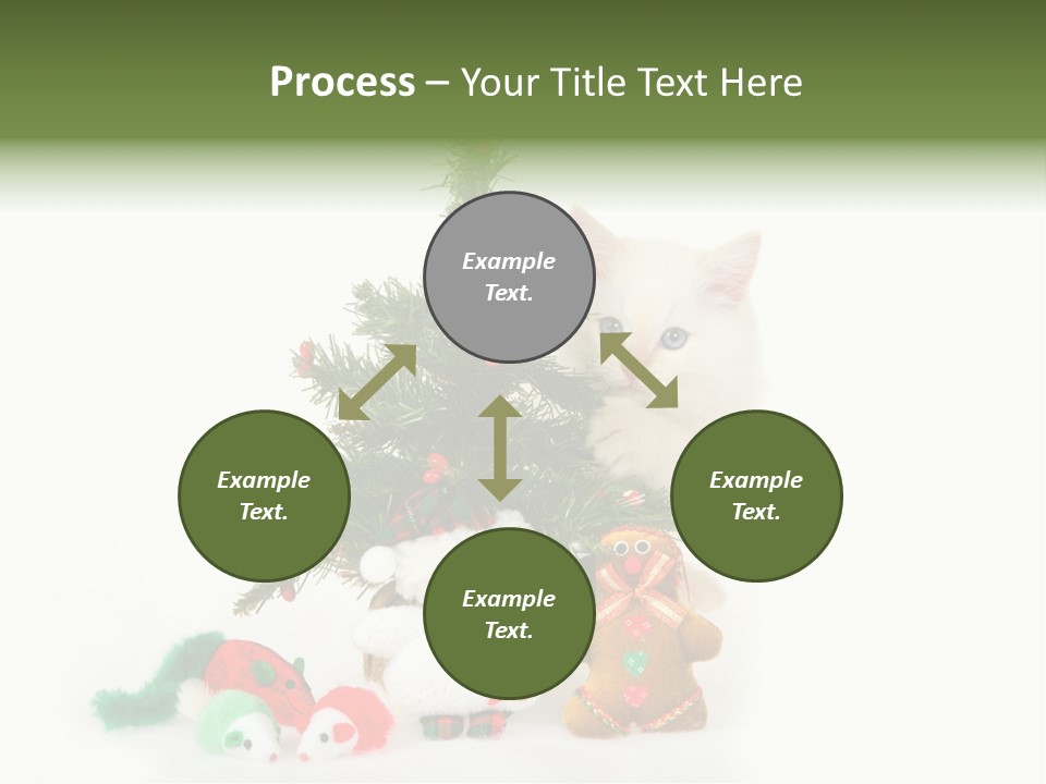 Snow Cats Tree PowerPoint Template