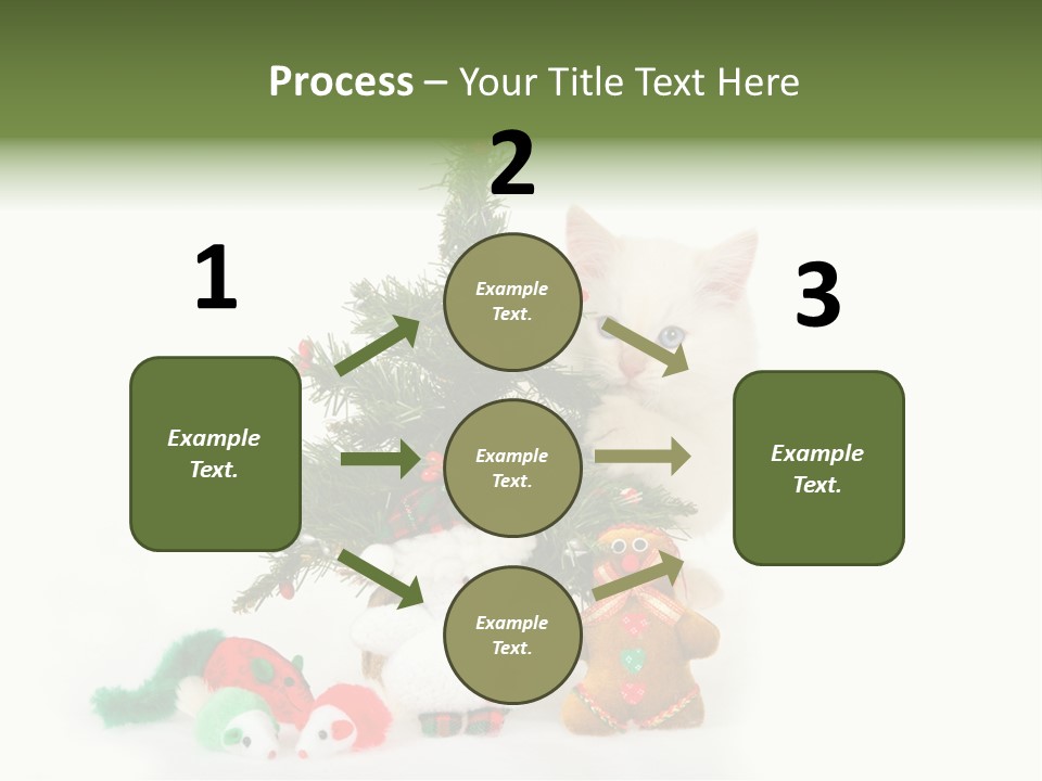 Snow Cats Tree PowerPoint Template