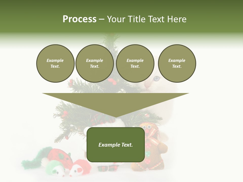 Snow Cats Tree PowerPoint Template