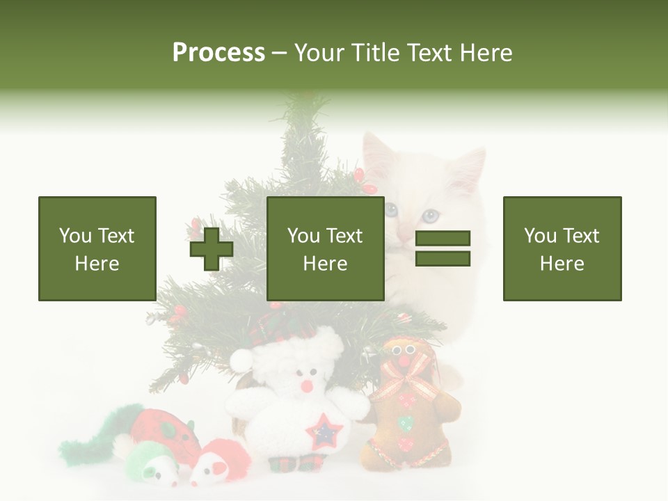 Snow Cats Tree PowerPoint Template