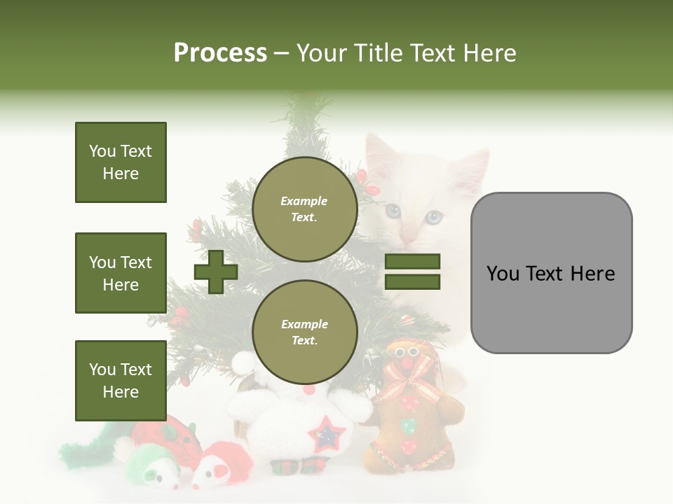 Snow Cats Tree PowerPoint Template