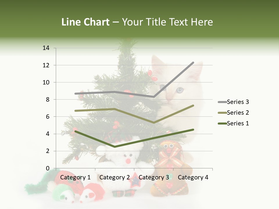 Snow Cats Tree PowerPoint Template