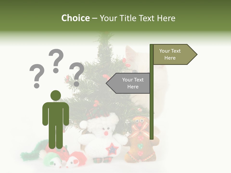 Snow Cats Tree PowerPoint Template