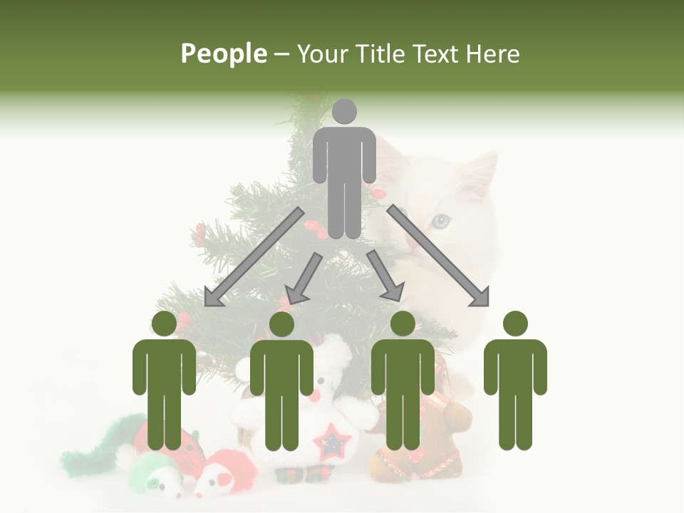 Snow Cats Tree PowerPoint Template