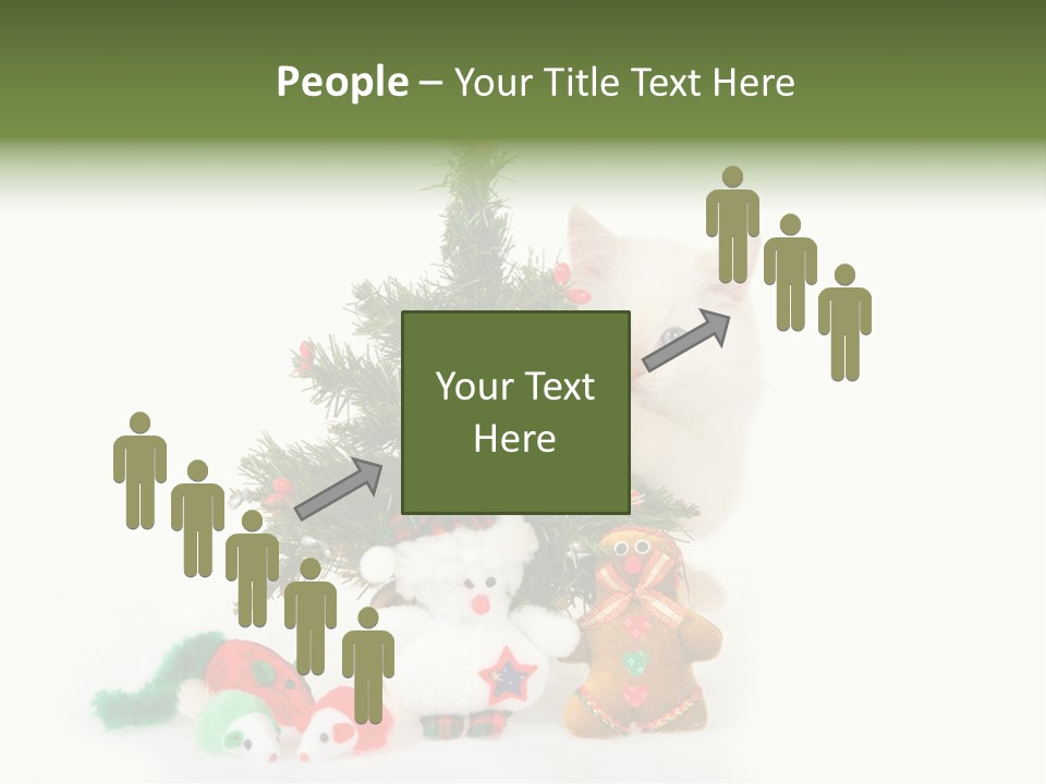 Snow Cats Tree PowerPoint Template