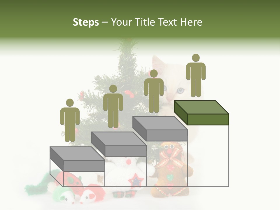 Snow Cats Tree PowerPoint Template