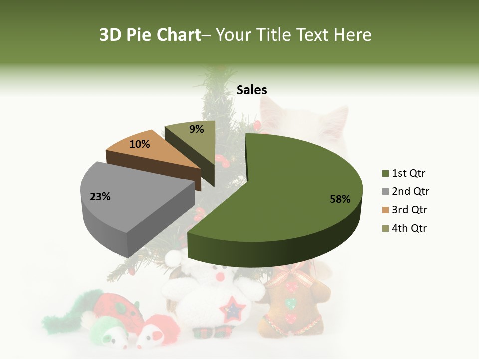 Snow Cats Tree PowerPoint Template