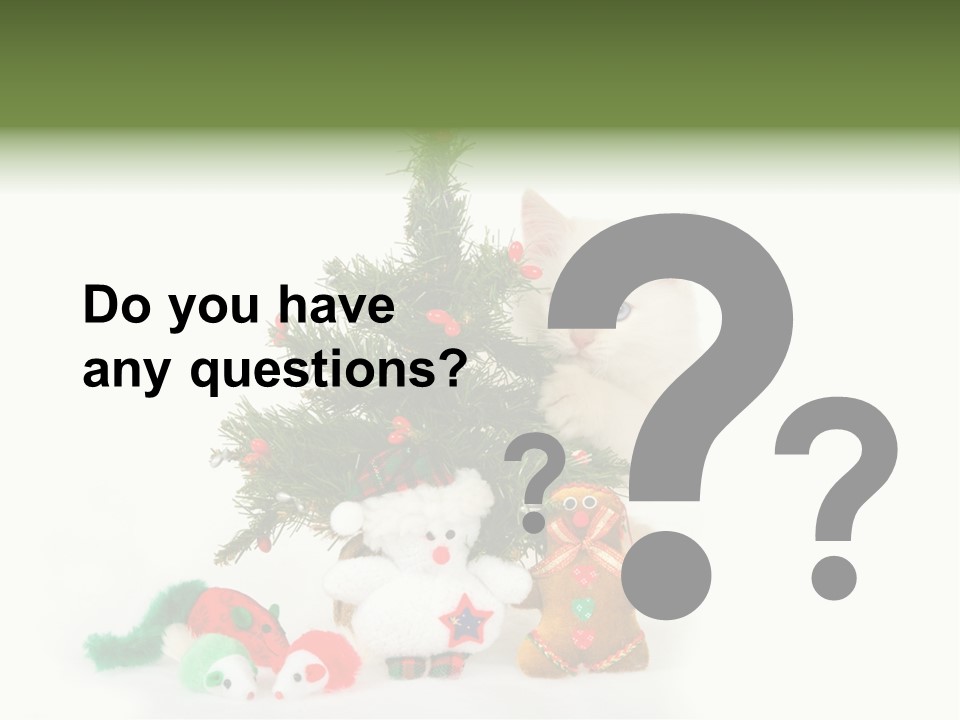 Snow Cats Tree PowerPoint Template