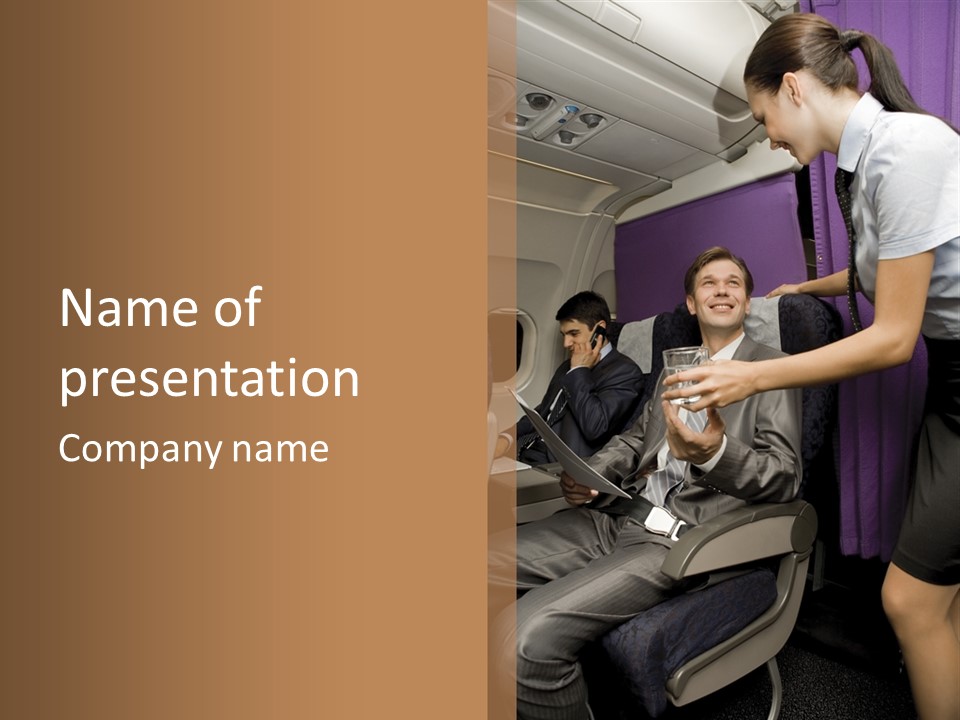 Passenger Inside Businessman PowerPoint Template
