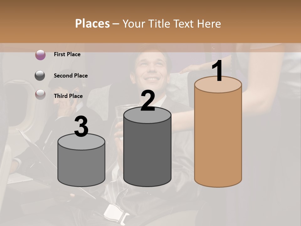 Passenger Inside Businessman PowerPoint Template