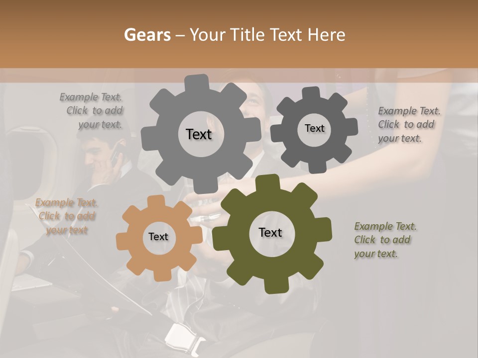 Passenger Inside Businessman PowerPoint Template