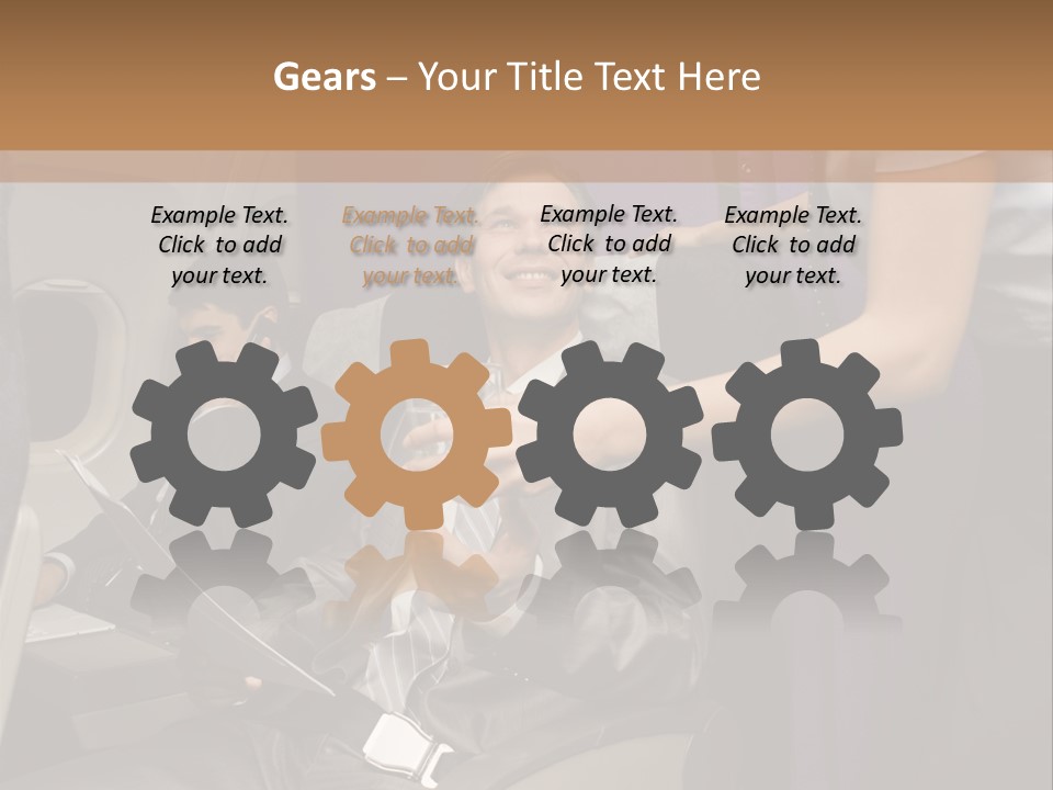 Passenger Inside Businessman PowerPoint Template