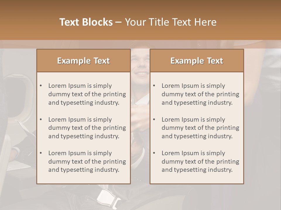 Passenger Inside Businessman PowerPoint Template