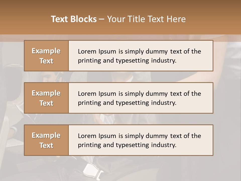Passenger Inside Businessman PowerPoint Template