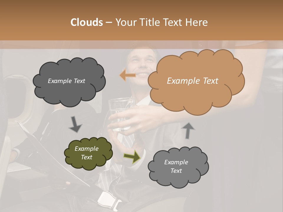 Passenger Inside Businessman PowerPoint Template