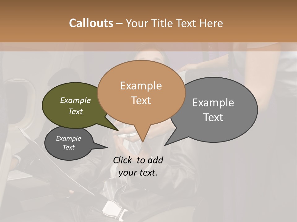 Passenger Inside Businessman PowerPoint Template