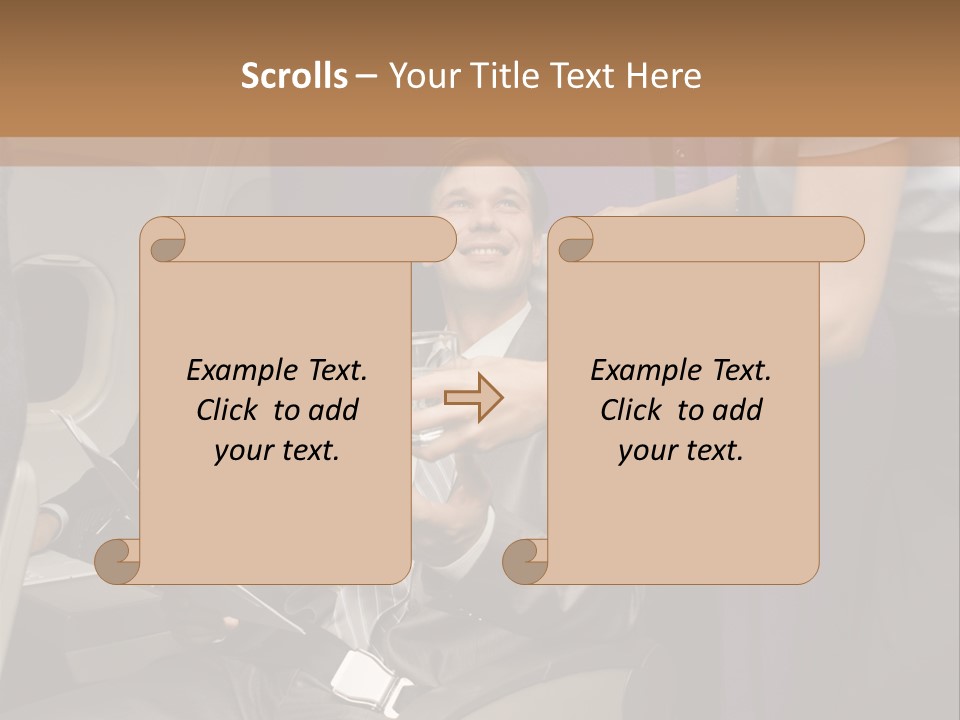 Passenger Inside Businessman PowerPoint Template
