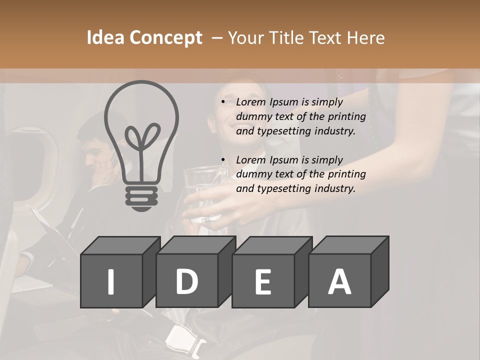 Passenger Inside Businessman PowerPoint Template