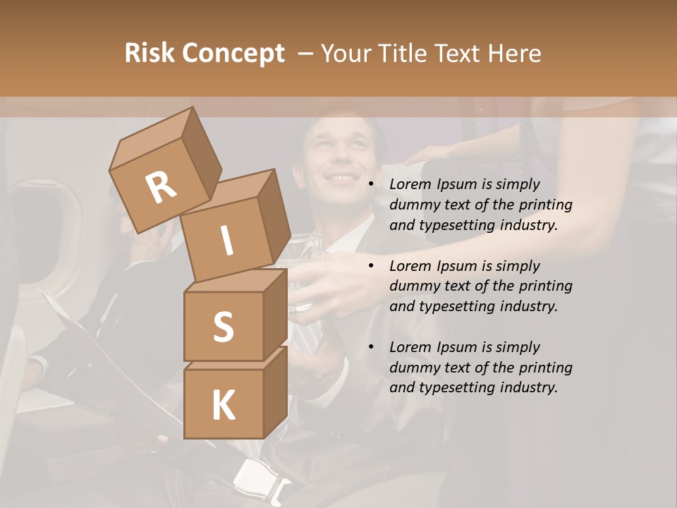 Passenger Inside Businessman PowerPoint Template