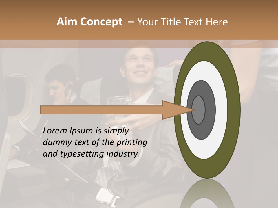 Passenger Inside Businessman PowerPoint Template