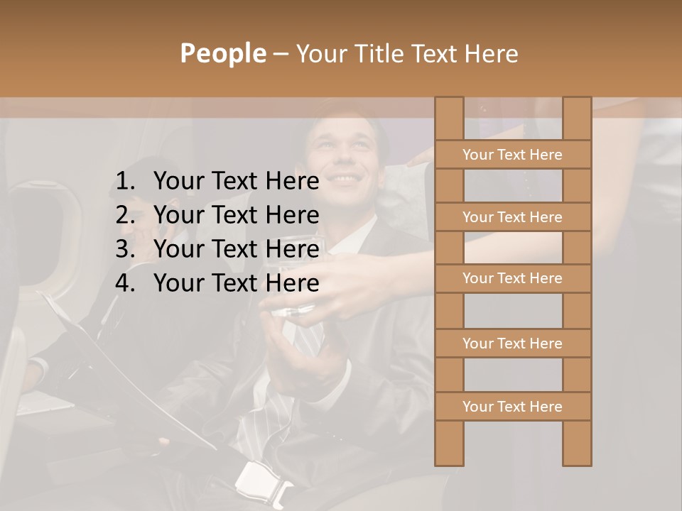 Passenger Inside Businessman PowerPoint Template