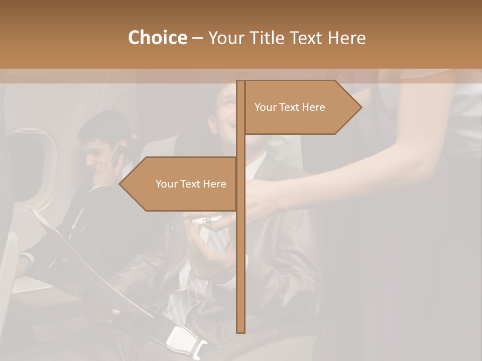 Passenger Inside Businessman PowerPoint Template