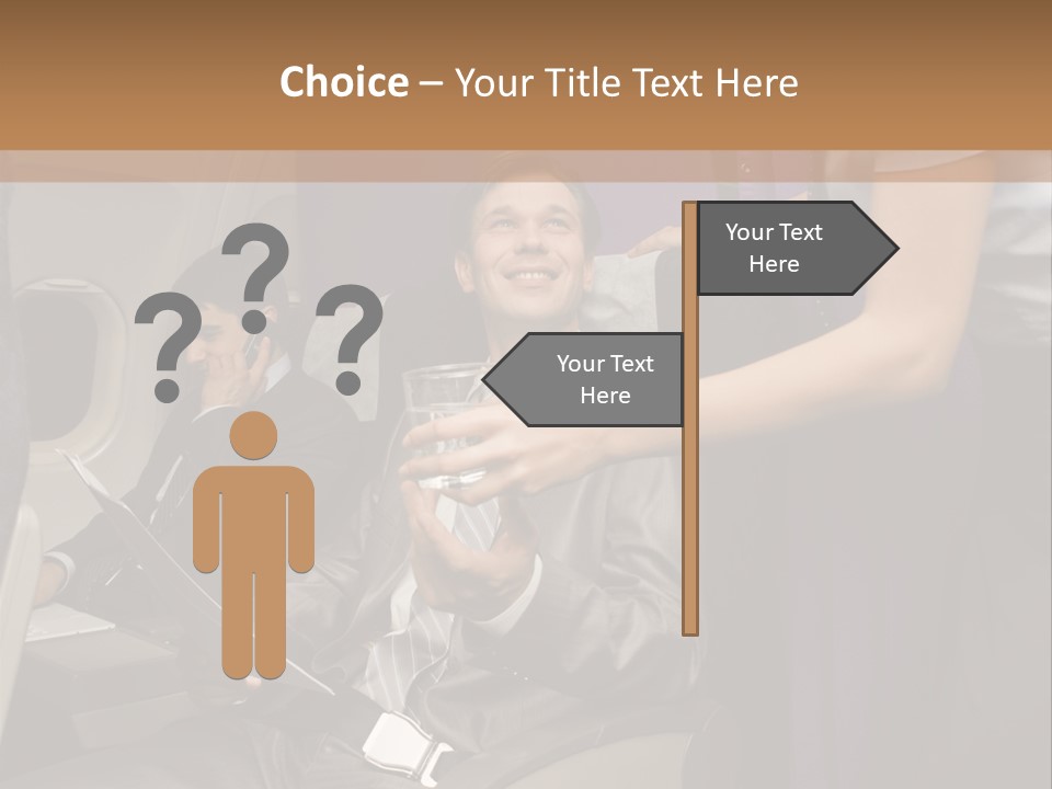 Passenger Inside Businessman PowerPoint Template