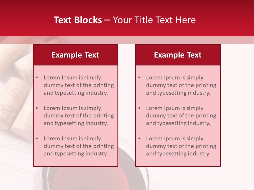 Blank Text Alcohol PowerPoint Template