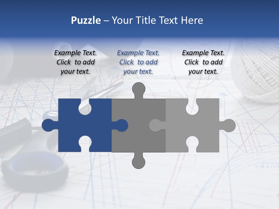 Scissors Textiles Backgrounds PowerPoint Template