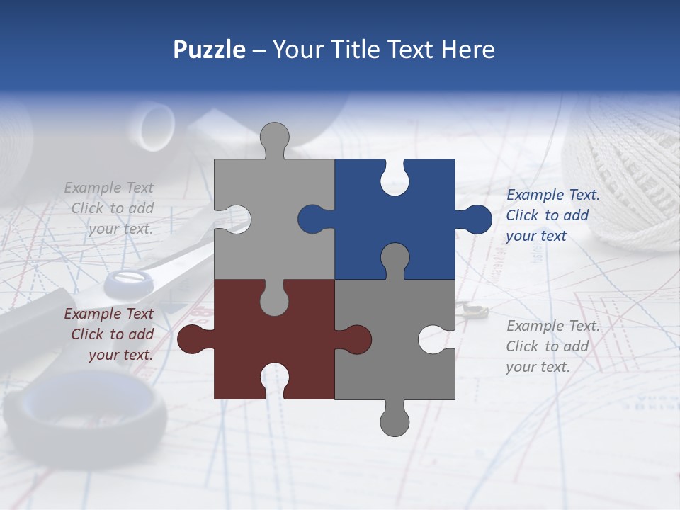 Scissors Textiles Backgrounds PowerPoint Template