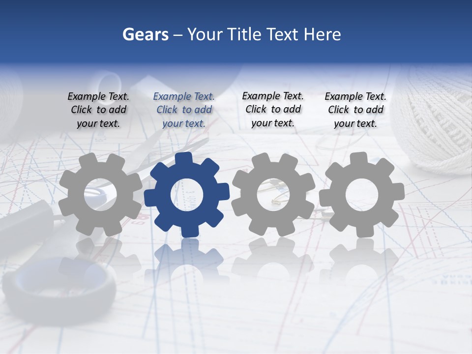 Scissors Textiles Backgrounds PowerPoint Template