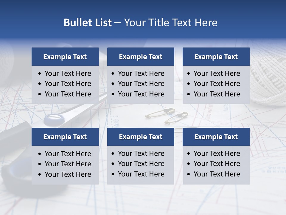 Scissors Textiles Backgrounds PowerPoint Template