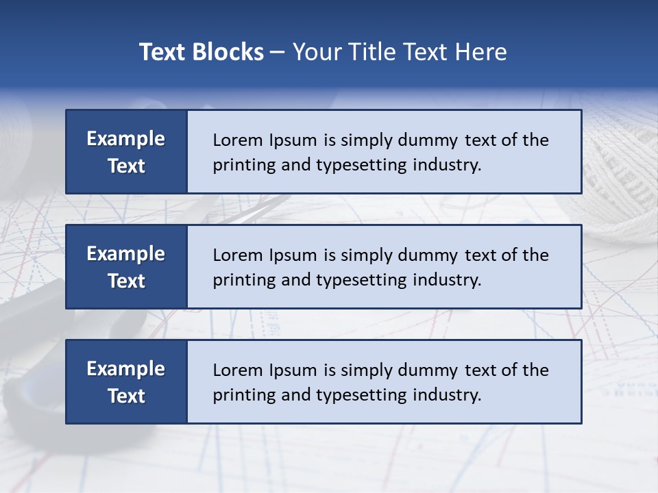 Scissors Textiles Backgrounds PowerPoint Template