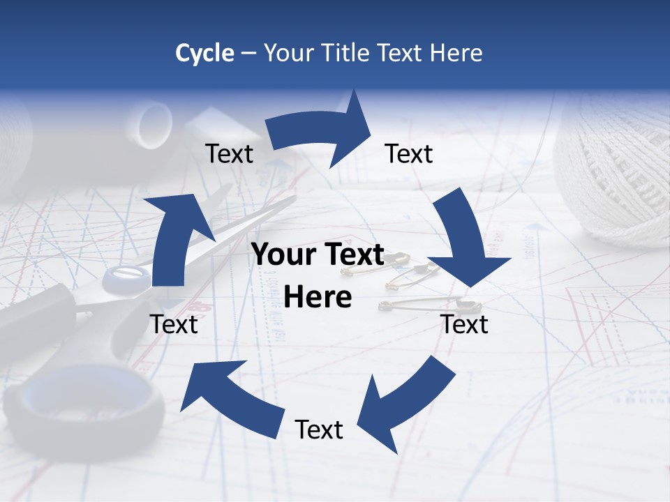 Scissors Textiles Backgrounds PowerPoint Template