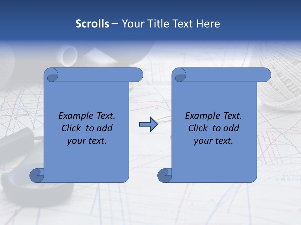 Scissors Textiles Backgrounds PowerPoint Template