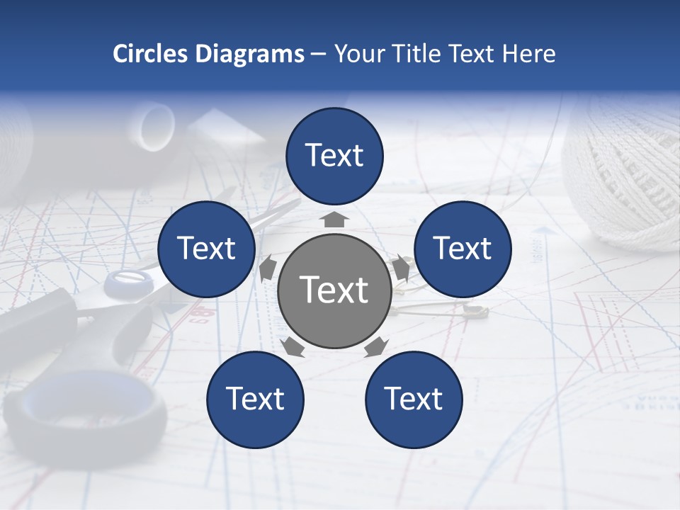 Scissors Textiles Backgrounds PowerPoint Template