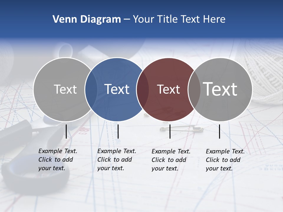 Scissors Textiles Backgrounds PowerPoint Template