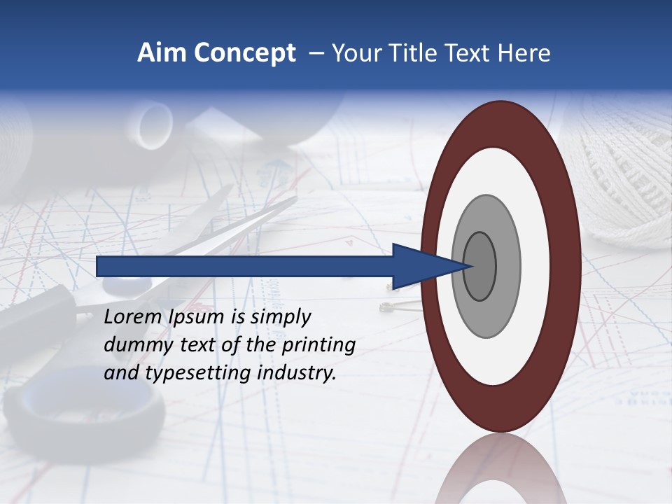 Scissors Textiles Backgrounds PowerPoint Template