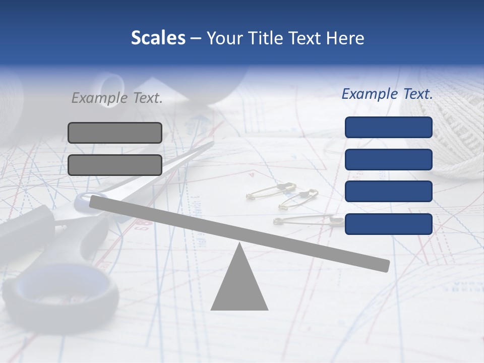 Scissors Textiles Backgrounds PowerPoint Template